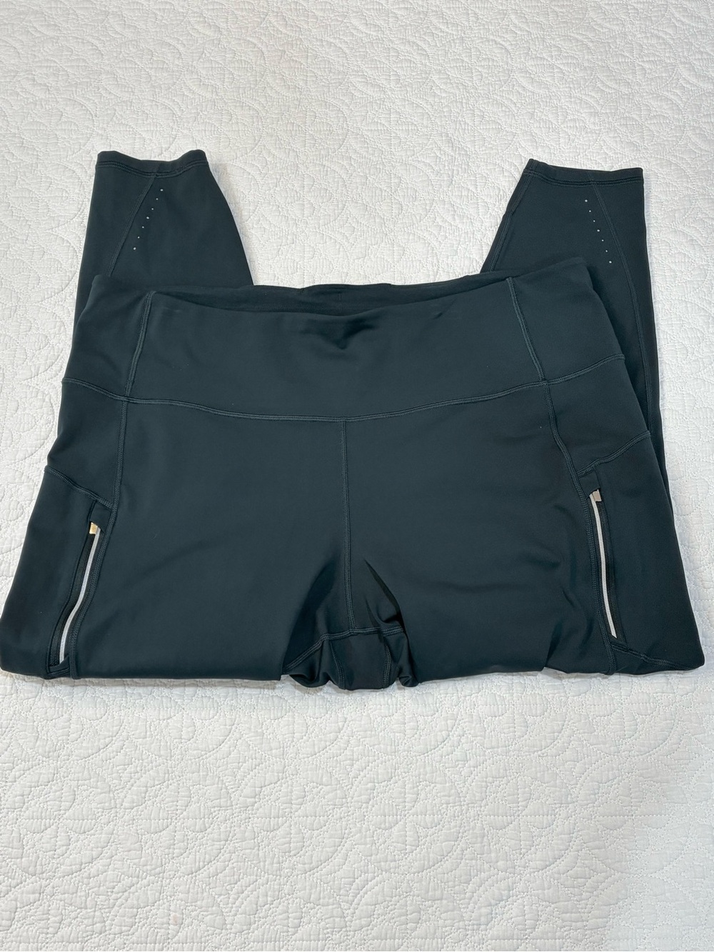 Athleta Rainier High Rise Leggings 7/8 Brushed Reflective Blue Plus Size 2X Yoga